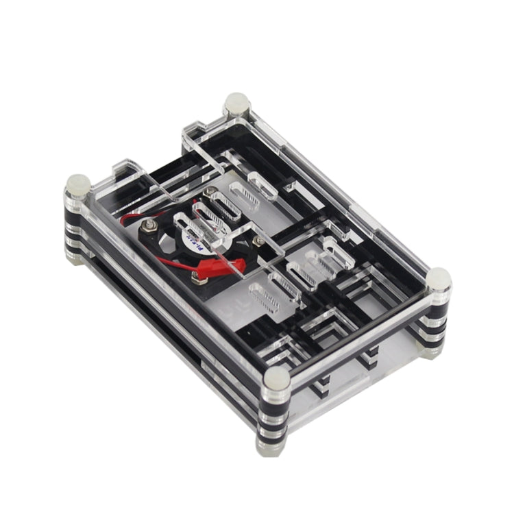 9 Layers Acrylic Box Shell Case with Cooling Fan for Raspberry pi 3(Black) - free shipping - PMC TechLife - Order now!