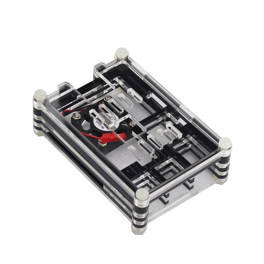 9 Layers Acrylic Box Shell Case with Cooling Fan for Raspberry pi 3(Black) - free shipping - PMC Jewellery - Order now!