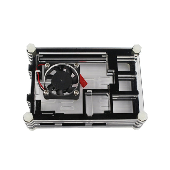 9 Layers Acrylic Box Shell Case with Cooling Fan for Raspberry pi 3(Black)