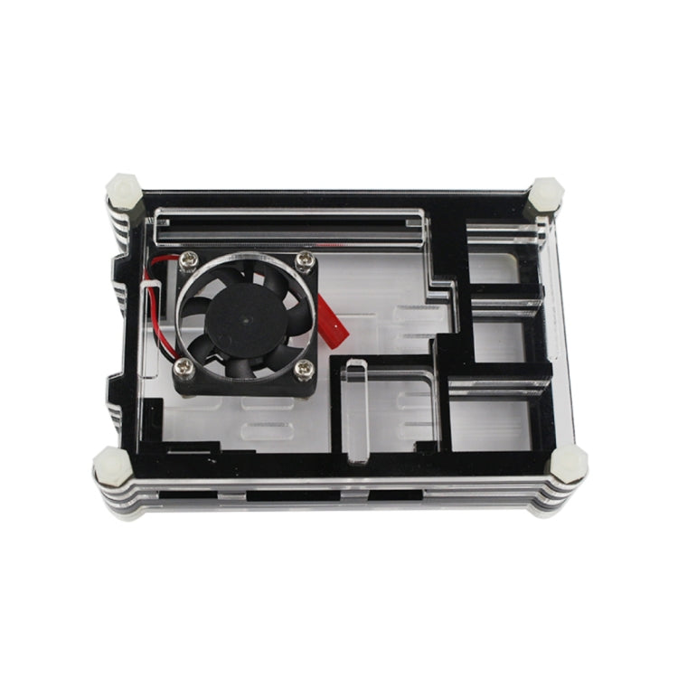 9 Layers Acrylic Box Shell Case with Cooling Fan for Raspberry pi 3(Black)