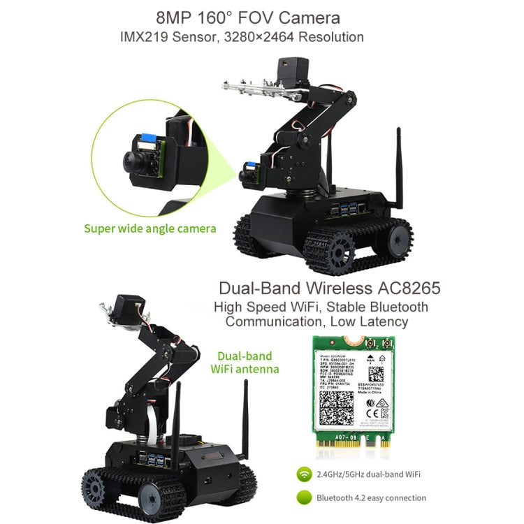 Waveshare JETANK AI Tracked Mobile Robot Kit, Based on Jetson Nano, EU Plug - free shipping - PMC TechLife - Order now!