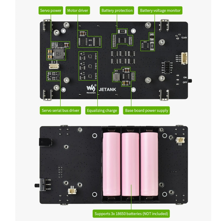 Waveshare JETANK AI Tracked Mobile Robot Kit, Based on Jetson Nano, EU Plug - free shipping - PMC TechLife - Order now!