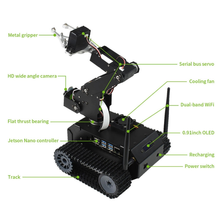 Waveshare JETANK AI Tracked Mobile Robot Kit, Based on Jetson Nano, EU Plug - free shipping - PMC Jewellery - Order now!