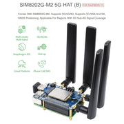 Waveshare SIM8202G-M2 5G HAT B Multi Band Snapdragon X55 Module Board for Raspberry Pi