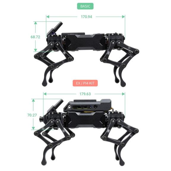 Waveshare WAVEGO 12-DOF Bionic Dog-Like Robot, Basic Version(EU Plug)