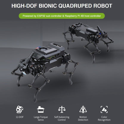 Waveshare WAVEGO 12-DOF Bionic Dog-Like Robot, Basic Version(EU Plug) - free shipping - PMC Jewellery - Order now!
