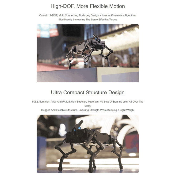 Waveshare WAVEGO 12-DOF Bionic Dog-Like Robot, Basic Version(EU Plug)