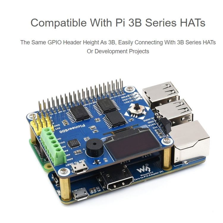 Waveshare Raspberry Pi Zero To 3B Adapter for Raspberry Pi 3 Model B/B+ - free shipping - PMC TechLife - Order now!