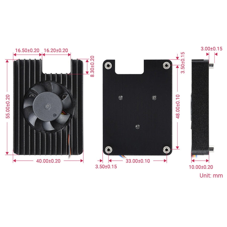 Waveshare Dedicated All-in-One 3007 Cooling Fan for Raspberry Pi CM4, Speed Adjustable, with Thermal Tapes - free shipping - PMC TechLife - Order now!
