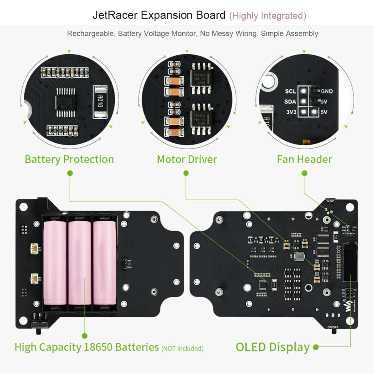 Waveshare JetRacer 2GB AI Kit, AI Racing Robot Powered by Jetson Nano 2GB, EU Plug