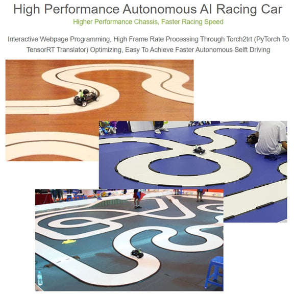 Waveshare JetRacer Pro 2GB AI Kit, High Speed AI Racing Robot Powered by Jetson Nano 2GB, Pro Version, EU Plug