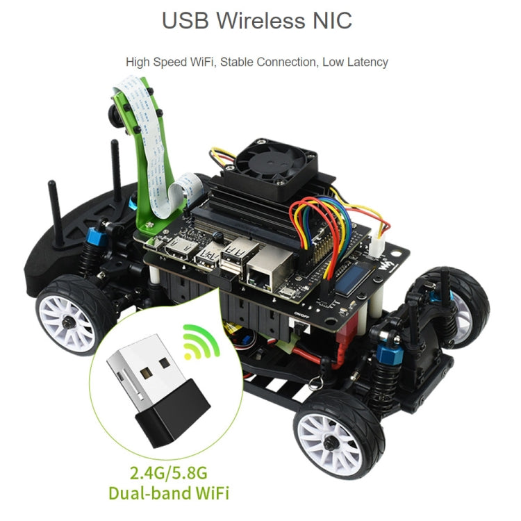 Waveshare JetRacer Pro 2GB AI Kit, High Speed AI Racing Robot Powered by Jetson Nano 2GB, Pro Version, EU Plug - free shipping - PMC TechLife - Order now!