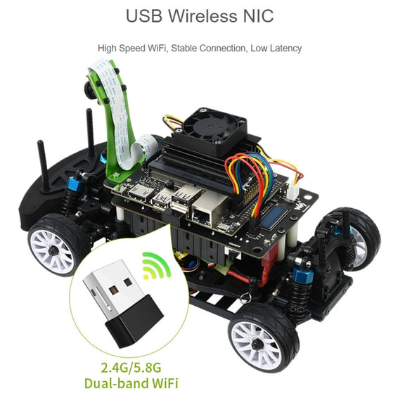 Waveshare JetRacer Pro 2GB AI Kit, High Speed AI Racing Robot Powered by Jetson Nano 2GB, Pro Version, EU Plug