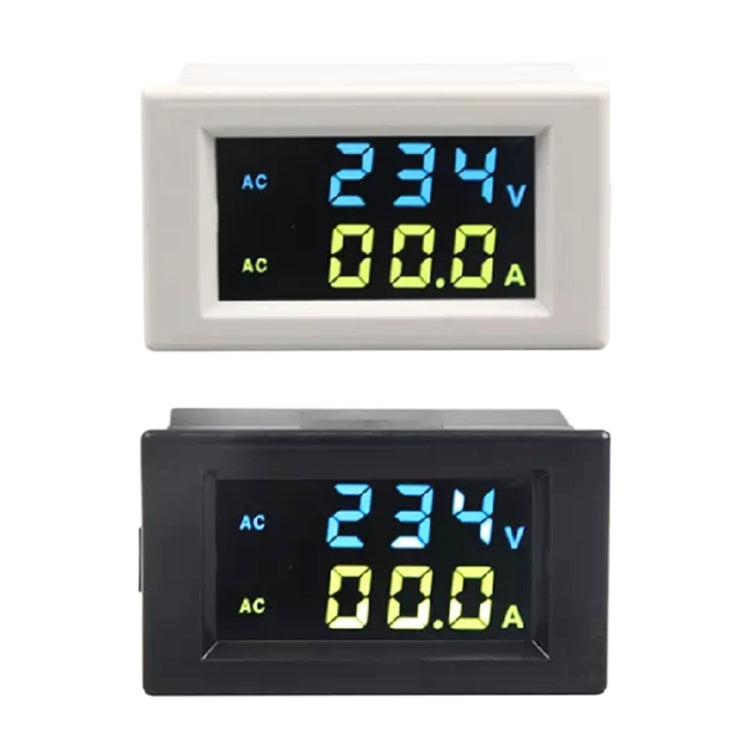 D85-2042A 110V 220V 380V 100A Digital AC Voltmeter Ammeter Current Amps Volt Meter LCD Panel Monitor (Black)