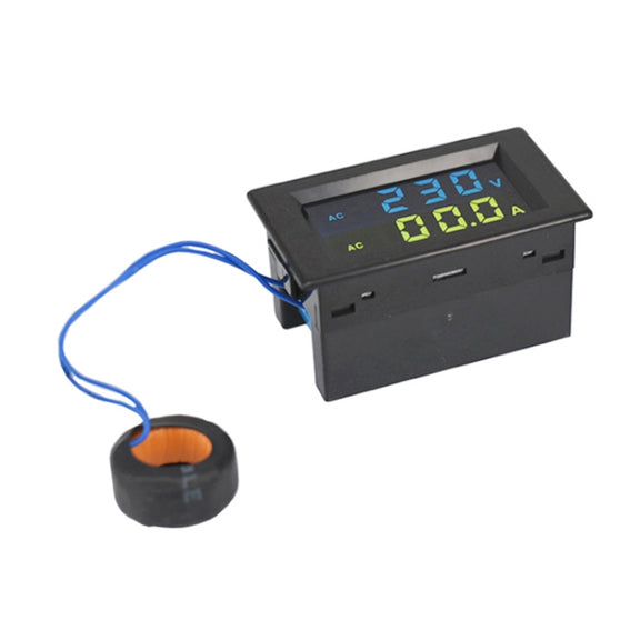 D85-2042A 110V 220V 380V 100A Digital AC Voltmeter Ammeter Current Amps Volt Meter LCD Panel Monitor (Black)