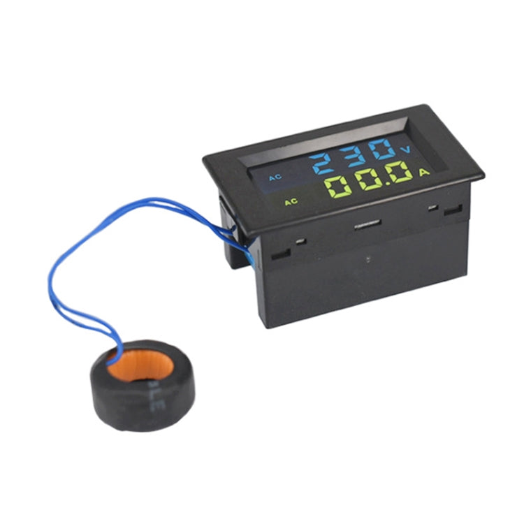 D85-2042A 110V 220V 380V 100A Digital AC Voltmeter Ammeter Current Amps Volt Meter LCD Panel Monitor (Black)