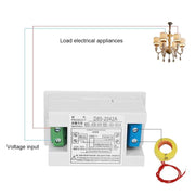 D85-2042A 110V 220V 380V 100A Digital AC Voltmeter Ammeter Current Amps Volt Meter LCD Panel Monitor (Black)