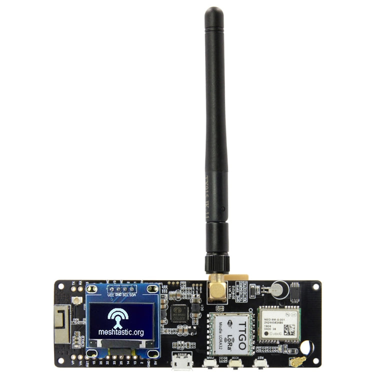 TTGO Meshtastic T-Beam V1.1 ESP32 923MHz OLED WiFi Bluetooth GPS NEO-6M SMA 18650 Battery Holder - free shipping - PMC TechLife - Order now!