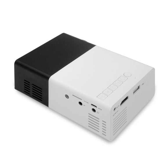 YG300 400LM Portable Mini Home Theater LED Projector with Remote Controller, Support HDMI, AV, SD, USB Interfaces(Black)