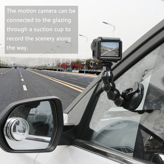 Suction Cup Jaws Flex Clamp Mount for GoPro, Insta360, DJI and Other Action Cameras(Black)