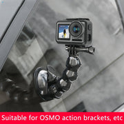 Suction Cup Jaws Flex Clamp Mount for GoPro, Insta360, DJI and Other Action Cameras(Black)