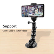 Suction Cup Jaws Flex Clamp Mount for GoPro, Insta360, DJI and Other Action Cameras(Black)