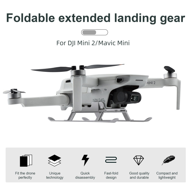 STARTRC 1106837 Shockproof Quick Release Anti-collision Landing Gear Height Extender Holder for DJI Mini 2 / Mavic Mini(Grey) -  by STARTRC | Online Shopping South Africa | PMC TechLife | Buy Now Pay Later Mobicred
