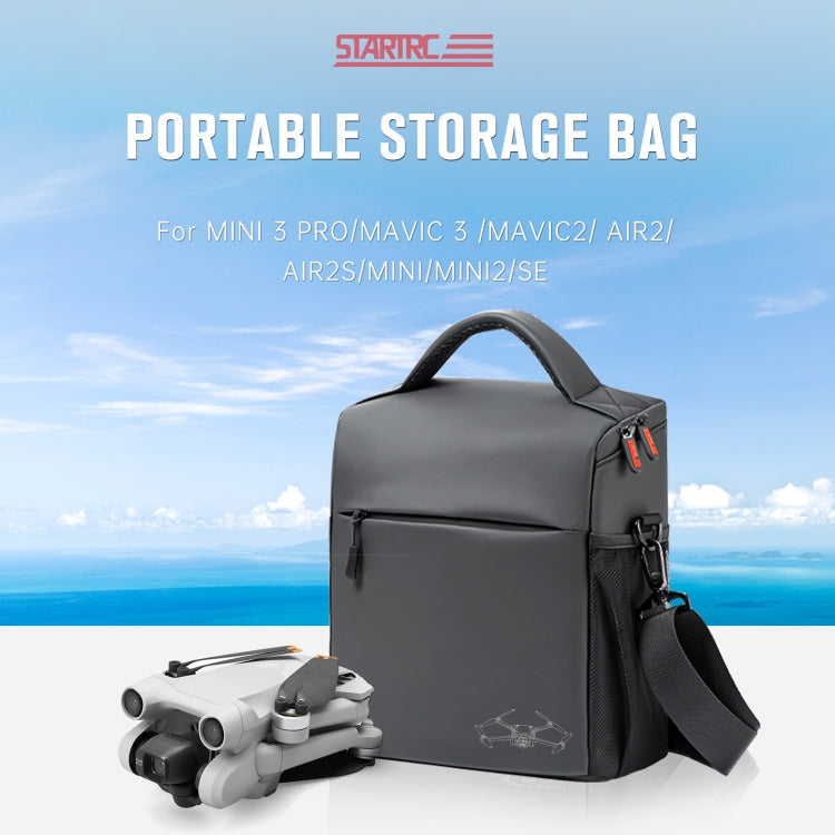 STARTRC Portable Carry Box Single Shoulder Storage Bag for DJI Mini 3 Pro / Air 2S / Mini 2 / Mavic 3 / Air 2 (Black) - free shipping - PMC TechLife - Order now!