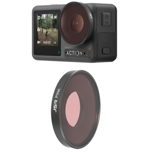 JSR Diving Color Lens Filter For DJI Osmo Action 3(Pink) - Lens Filter by JSR | Online Shopping South Africa | PMC Jewellery | Buy Now Pay Later Mobicred