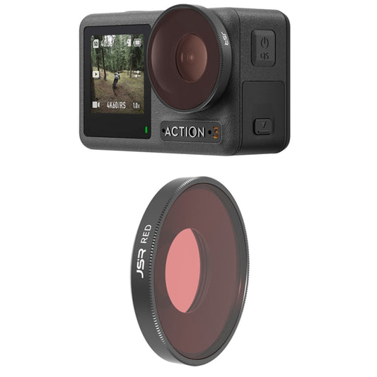JSR Diving Color Lens Filter For DJI Osmo Action 3(Red) - Lens Filter by JSR | Online Shopping South Africa | PMC Jewellery | Buy Now Pay Later Mobicred