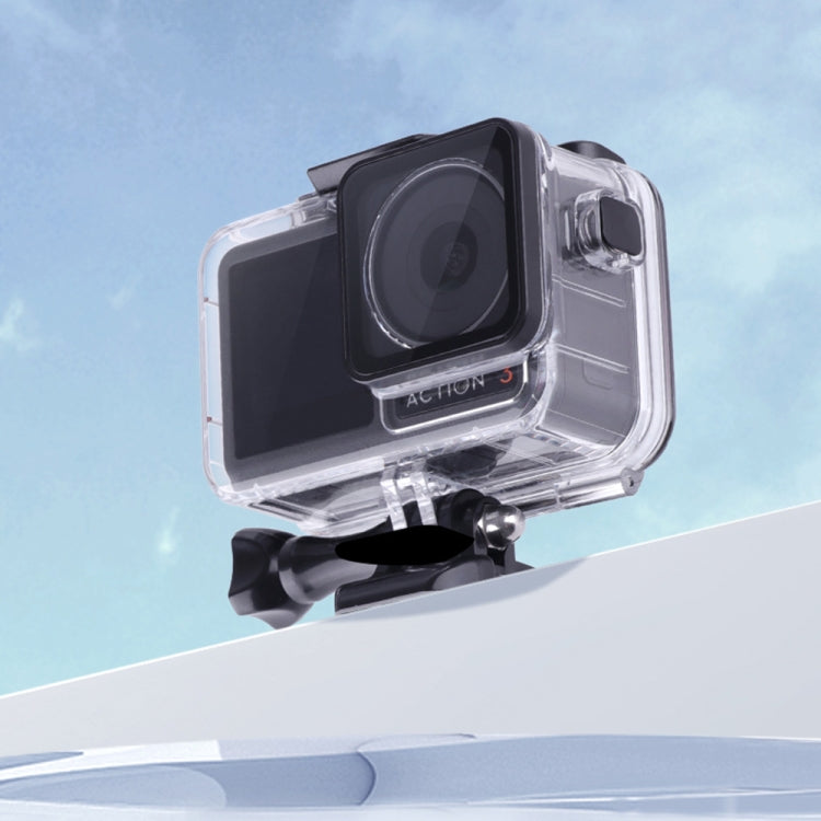 For DJI Osmo Action 3 / 4 Touch Screen 5m Underwater Water-resistant Housing Diving Case (Transparent)