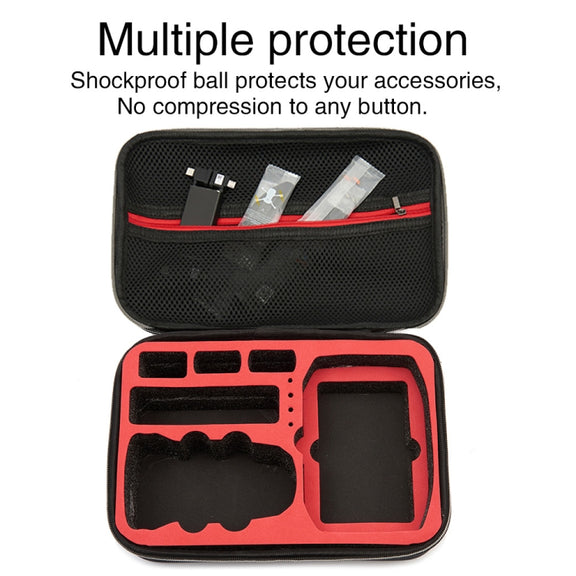 For DJI Mini 2 SE Grey Shockproof Carrying Hard Case Storage Bag, Size: 21.5 x 29.5 x 10cm (Red)