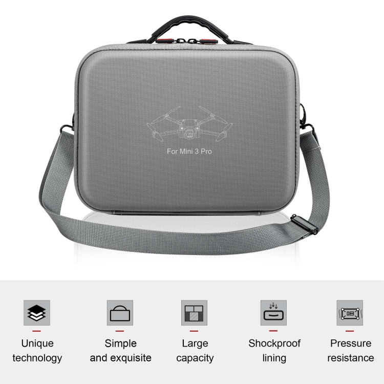 For DJI Mini 3 Pro / RC with Screen STARTRC Waterproof Shoulder Storage Bag Handbag(Grey) - Carry Cases & Bags by STARTRC | Online Shopping South Africa | PMC TechLife | Buy Now Pay Later Mobicred