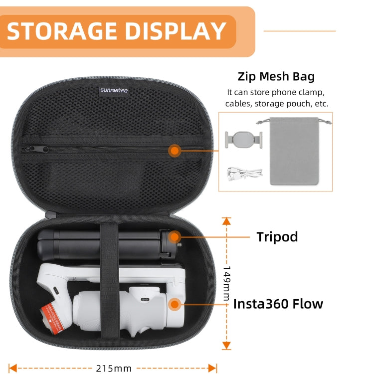 Portable Storage Bag Box For DJI OSMO Mobile Series / Insta360 Flow / ZHIYUN / FEIYU(Grey) - free shipping - PMC Jewellery - Order now!