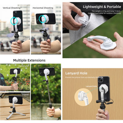 For DJI OM6 / 5 / 4 / 4 SE  Sunnylife ZJ561 Magsafe Adapter Phone Holder (White) -  by Sunnylife | Online Shopping South Africa | PMC Jewellery | Buy Now Pay Later Mobicred