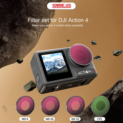 For DJI Action 4 STARTRC 4 in 1 ND8 + ND16 + ND32 + CPL Lens Filter - free shipping - PMC Jewellery - Order now!