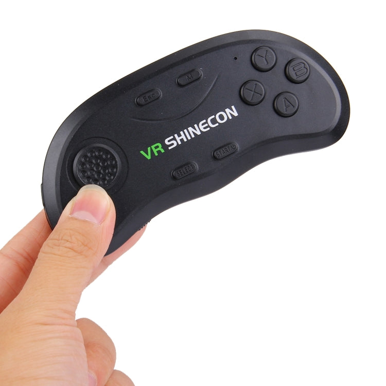 VR Shinecon 3D Movie Games Virtual Reality Glasses Bluetooth Remote Controller Gamepad(Black)