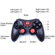 C8 Bluetooth Gaming Controller Grip Game Pad, For Android / iOS  / PC / PS3