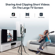 MECOOL KA2 Video Calling on TV Android 10.0 Smart TV Box with Remote Control, Amlogic S905X4 Quad Core Cortex A35, 4GB+64GB, Dual-Band / Ethernet / Camera(UK Plug)