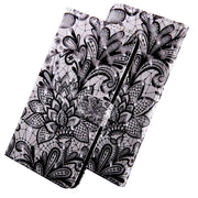 3D Painting Pattern Coloured Drawing Horizontal Flip TPU + PU Leather Case with Holder & Card Slots & Wallet, For:For Galaxy A40(Black Lace)