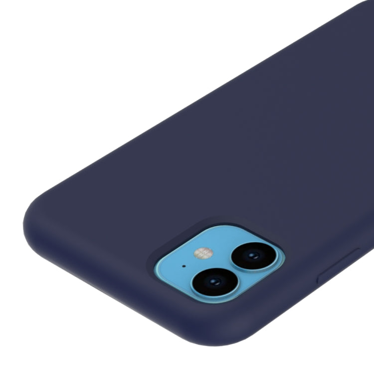 For iPhone 11 Solid Color Liquid Silicone Shockproof Case (Baby Blue)