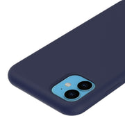 For iPhone 11 Solid Color Liquid Silicone Shockproof Case (Baby Blue)