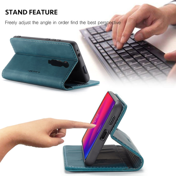 CaseMe-013 Multi-functional Retro Frosted Horizontal Flip Leather Case with Card Slot & Holder & Wallet For Xiaomi Mi 9T Pro / Redmi K20 Pro / Xiaomi Mi 9T / Redmi K20(Blue)