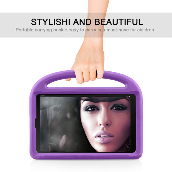 Shockproof EVA Bumper Case with Handle & Holder for Galaxy Tab A 10.1 T510 / T515(Purple)