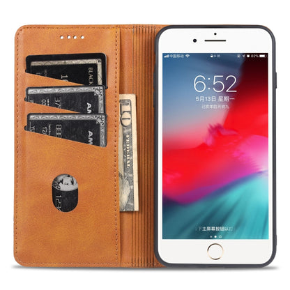 AZNS Magnetic Calf Texture Horizontal Flip Leather Case with Card Slots & Holder & Wallet For iPhone 8 / 7(Black) - More iPhone Cases by AZNS | Online Shopping South Africa | PMC Jewellery | Buy Now Pay Later Mobicred