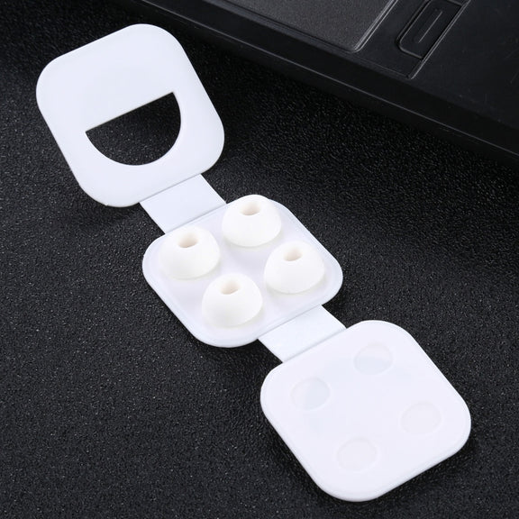 2 Pairs Soft Silicone Ear Caps with Net for AirPods Earphones, Size:M