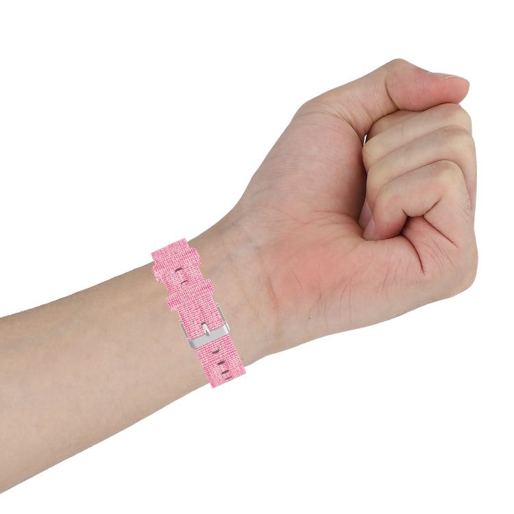 Compatible with Garmin Compatible witherunner 35 / 30 Universal Nylon Canvas Watch Band(Grey) - Watch Bands by PMC TechLife | Online Shopping South Africa | PMC TechLife | Buy Now Pay Later Mobicred