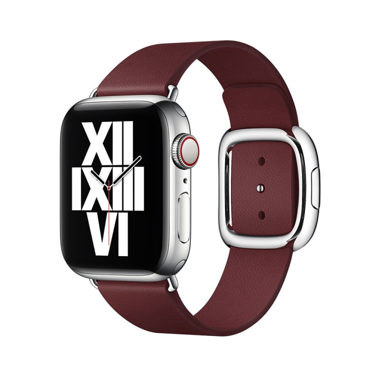 Modern Style Leather Watch Band For Apple Watch 42mm / 41mm / 40mm / 38mm(Coffee) - Watch Bands by PMC TechLife | Online Shopping South Africa | PMC TechLife | Buy Now Pay Later Mobicred