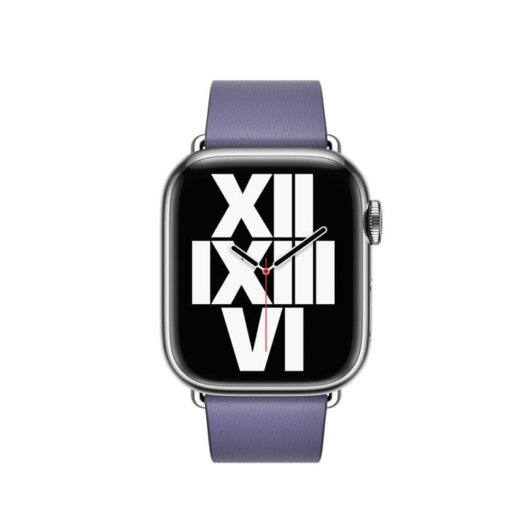 Modern Style Leather Watch Band For Apple Watch 42mm / 41mm / 40mm / 38mm(Purple) - Watch Bands by PMC TechLife | Online Shopping South Africa | PMC TechLife | Buy Now Pay Later Mobicred