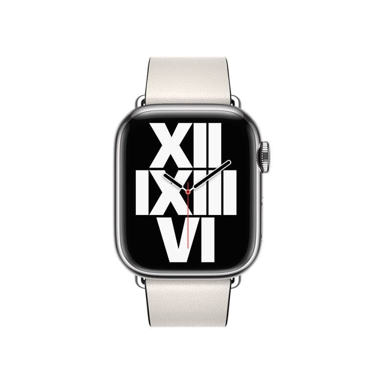 Modern Style Leather Watch Band For Apple Watch 42mm / 41mm / 40mm / 38mm(Beige) - Watch Bands by PMC TechLife | Online Shopping South Africa | PMC TechLife | Buy Now Pay Later Mobicred
